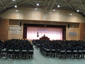 平成25年2月5日 壬生高体育館竣工式 平成25年2月5日 壬生高体育館竣工式